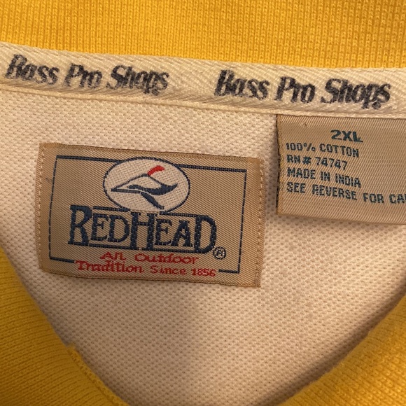 RedHead vintage men’s polo sz 2XL striped yellow black & white. VGUC - Picture 4 of 5